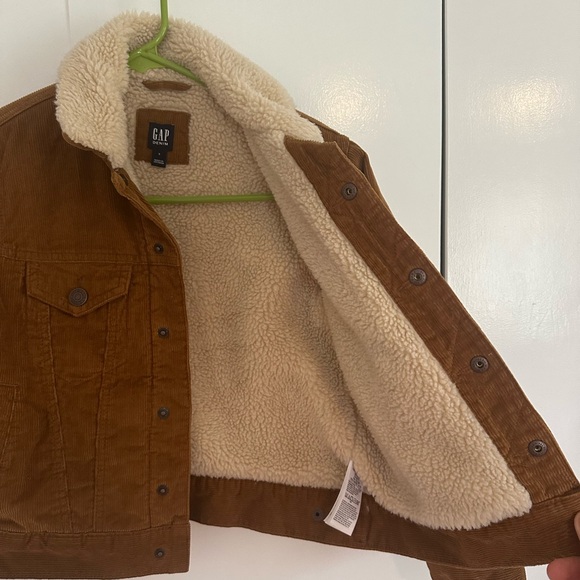 GAP Kids Sherpa-Lined Corduroy Icon Jacket - Picture 4 of 6